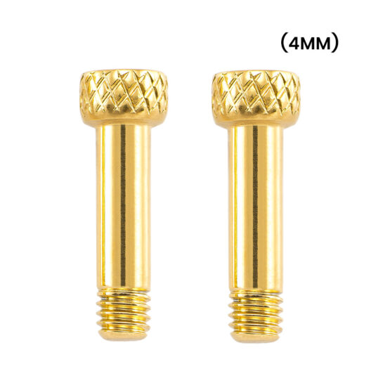 2 viti in acciaio inox oro da 4 mm – grandi, compatibili con tutti i braccialetti con chiusura da 4 mm (Yachting, Thimble & Jack Tar ecc.) 2 x Gold Pin - immagine 1