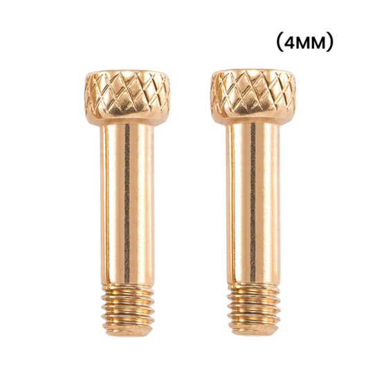 2 viti in acciaio inox oro rosa da 4 mm – grandi, compatibili con tutti i braccialetti con chiusura da 4 mm (Yachting, Thimble & Jack Tar ecc.) 2 x Rose Gold Pin - immagine 1