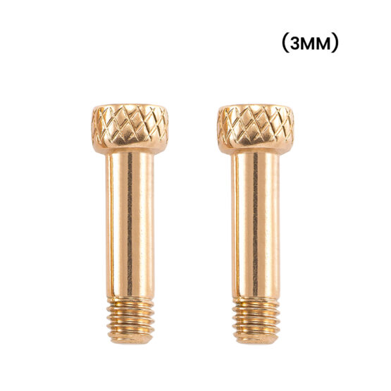 2 viti in acciaio inox oro rosa da 3 mm – piccole, compatibili con tutti i braccialetti con chiusura da 3 mm (Slim, Swarovski ecc.) 2 x Rose Gold Pin - immagine 1