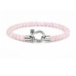 Braccialetto marittimo LOVE in Quarzo Rosa – CNE #01